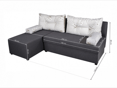 Colțar Extensibil Reversibil Modena Grey