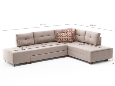 Colțar Extensibil Manama Balcab Home – Spațiu Generos și Funcționalitate pentru Un Living Elegant
